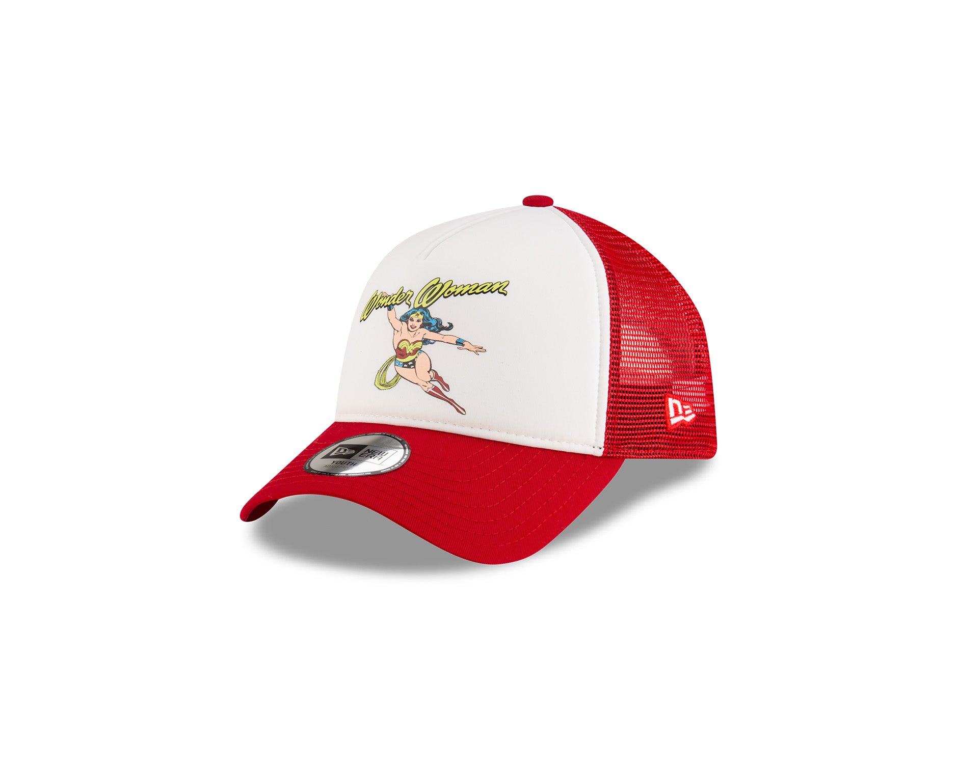 New Era Youth 9Forty Trucker DC Wonder Woman Scarlet