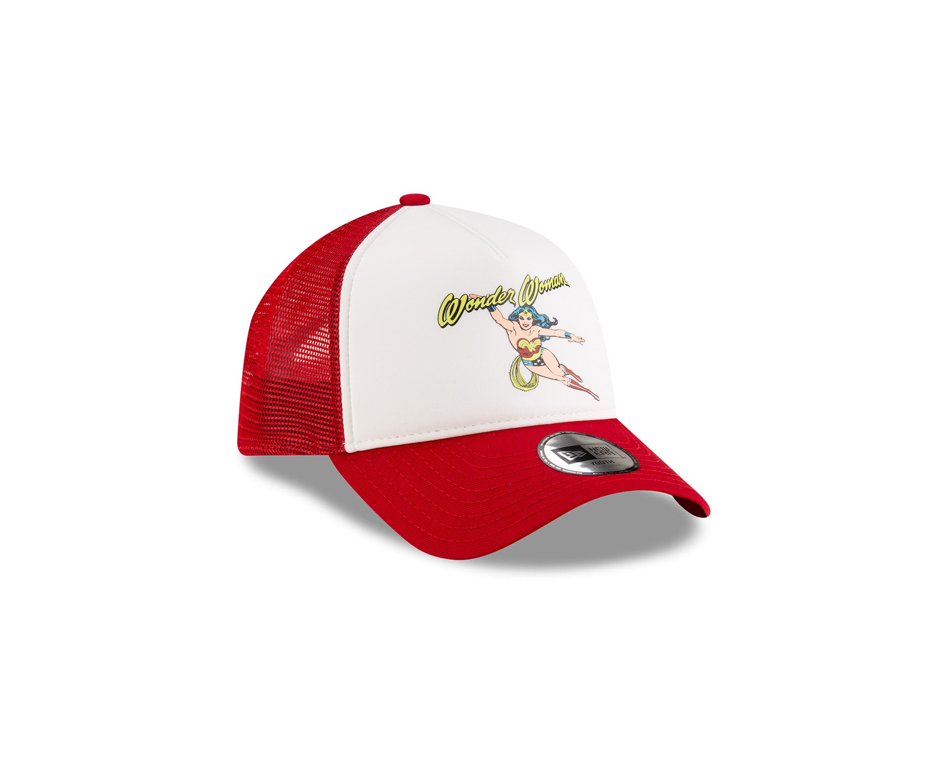 New Era Youth 9Forty Trucker DC Wonder Woman Scarlet