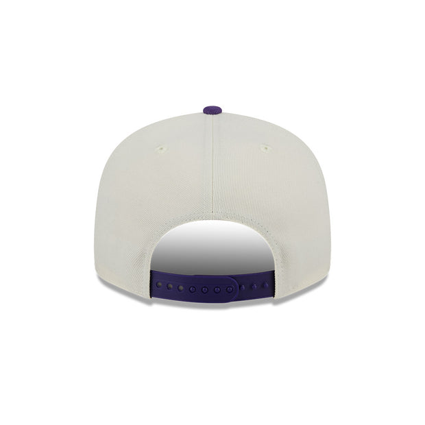 New Era 9Fifty NBA 2-Tone Script Los Angeles Lakers Chrome White