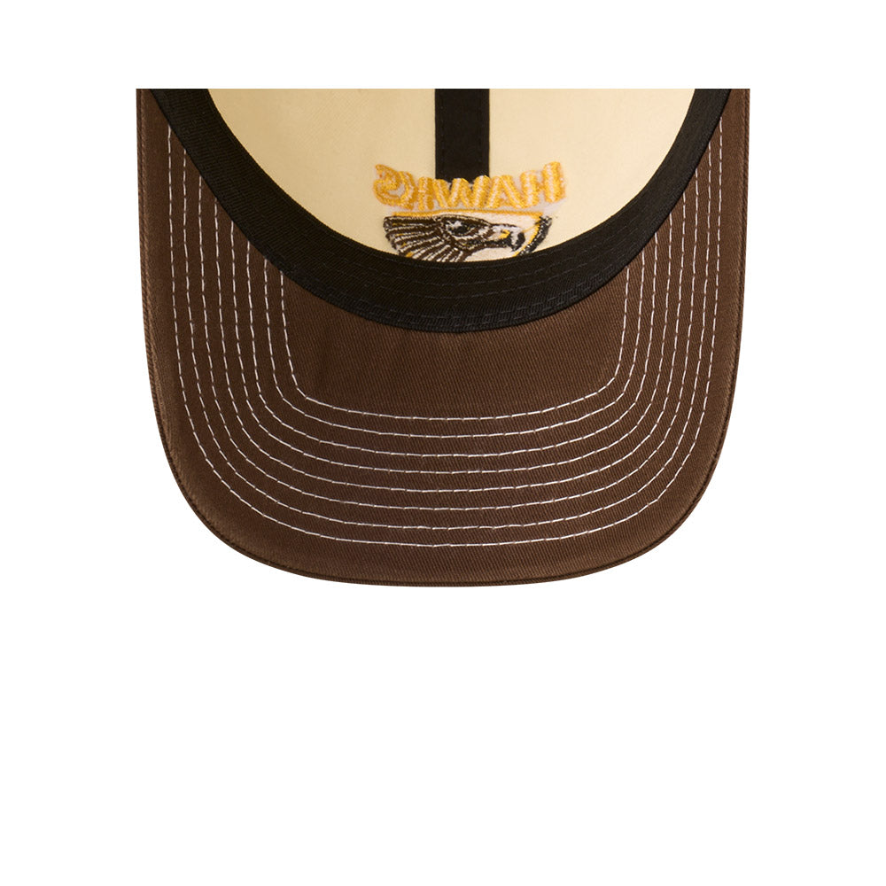 New Era Casual Classic AFL 2025 Supporter 2-Tone Chrome Hawthorn Hawks