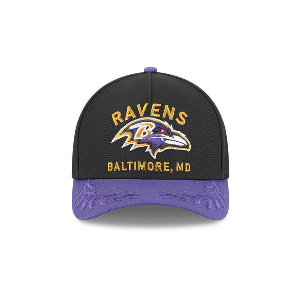 New Era 9Forty Mid Crown A-Frame NFL 25 Draft Baltimore Ravens Black