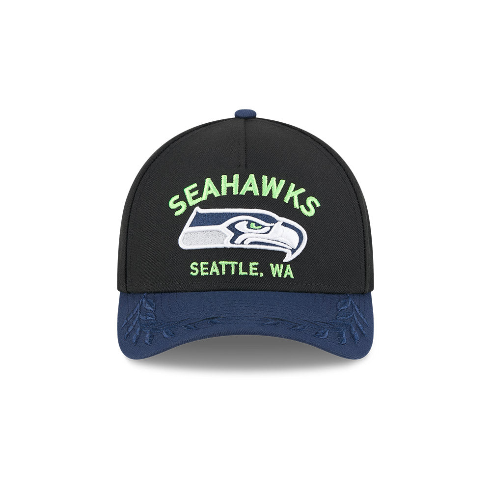 New Era 9Forty Mid Crown A-Frame NFL 25 Draft Seattle Seahawks Black