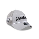 New Era 9Forty Trucker NFL Team Script Las Vegas Raiders Grey