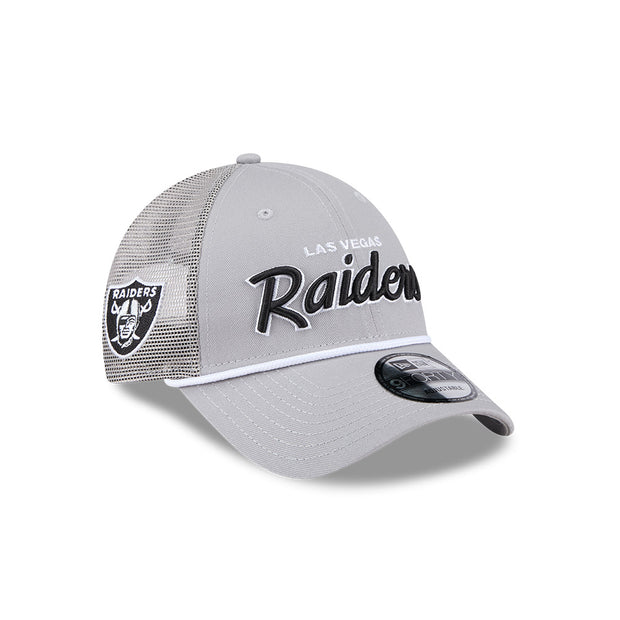 New Era 9Forty Trucker NFL Team Script Las Vegas Raiders Grey