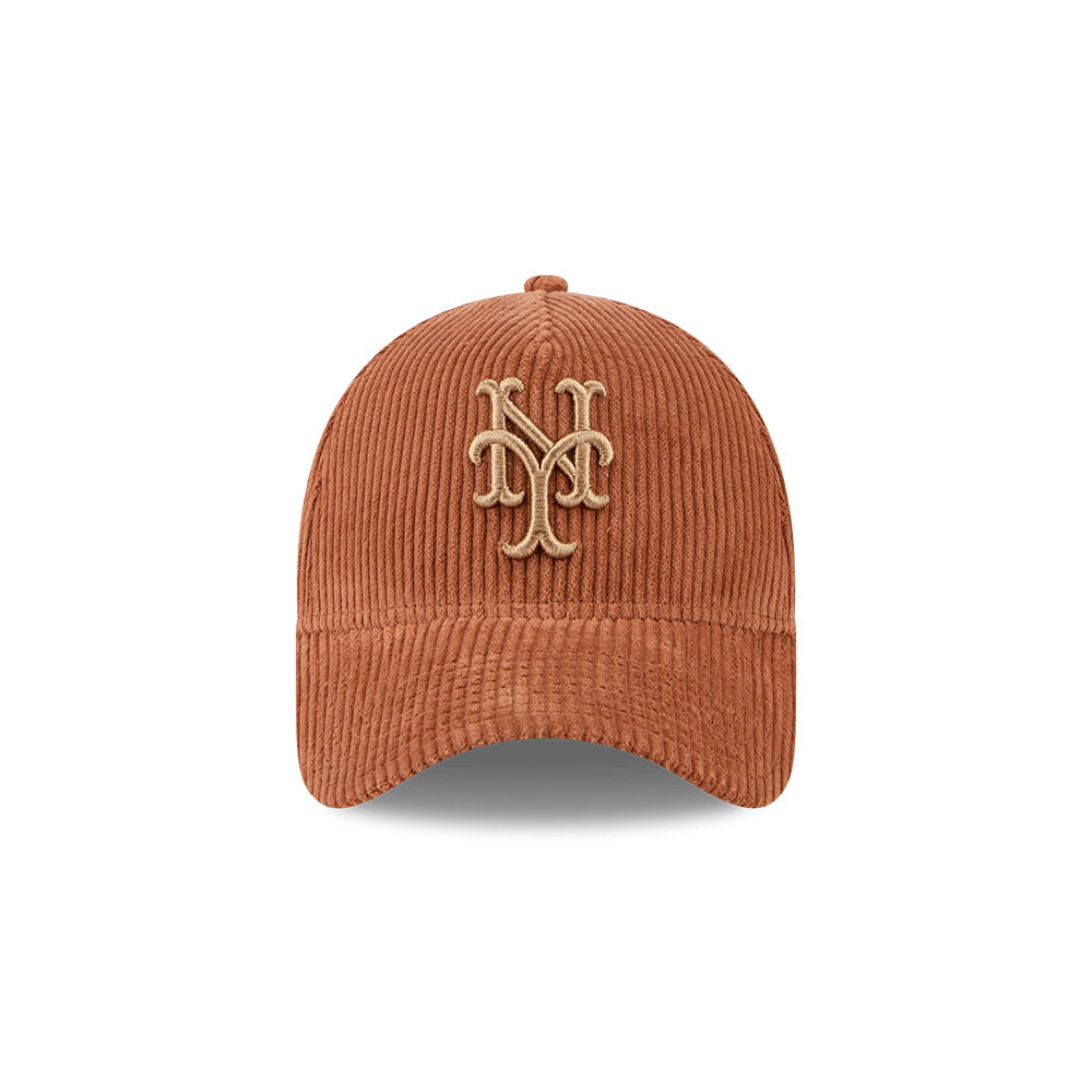 New Era 9Forty A-Frame MLB Enhanced Cord New York Mets Dark Wheat