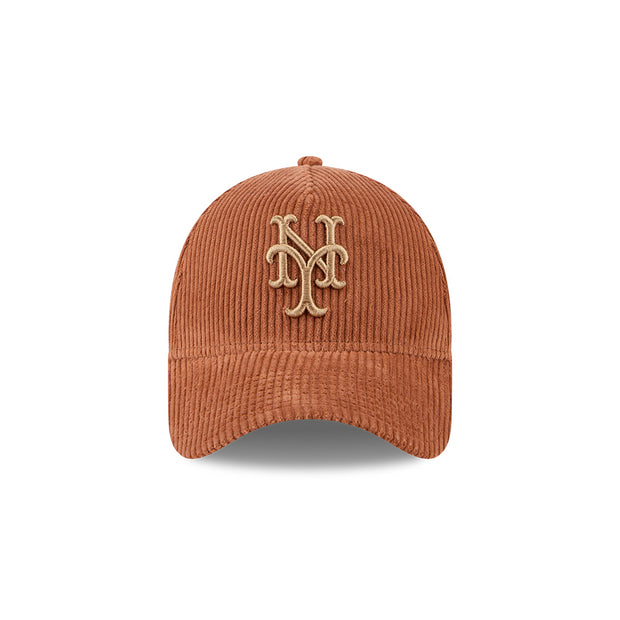 New Era 9Forty A-Frame MLB Enhanced Cord New York Mets Dark Wheat