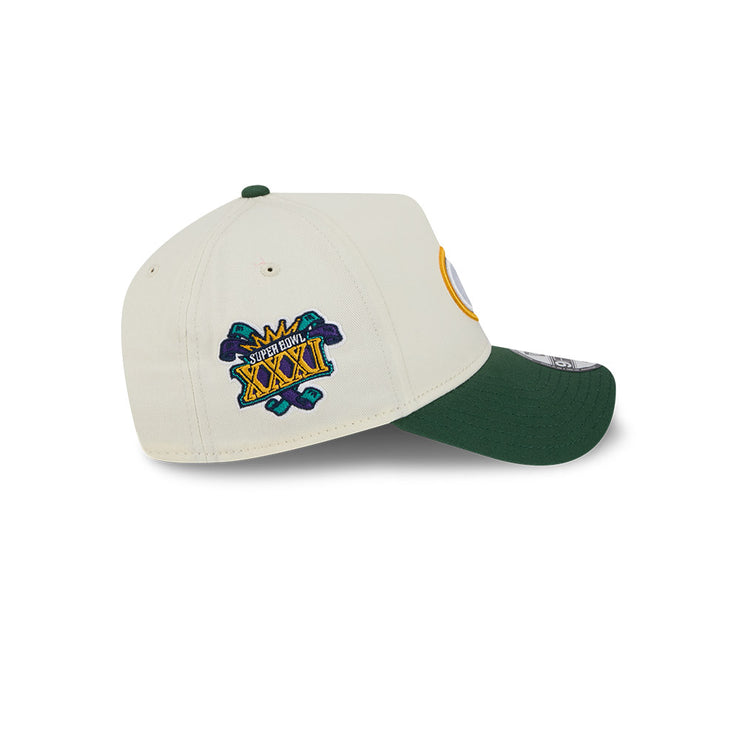 New Era 9Forty A-Frame NFL Superbowl 2Tone Green Bay Packers Chrome White