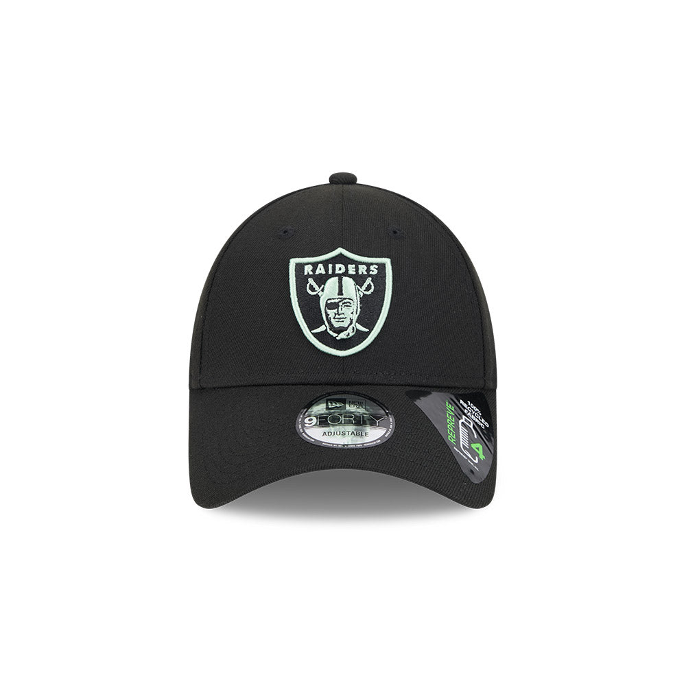 New Era 9Forty Snapback NFL Peppermint Repreve Las Vegas Raiders Black