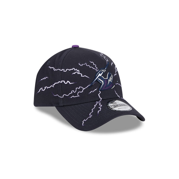 New Era 9Forty A-Frame NRL 2025 Electric Melbourne Storm Black