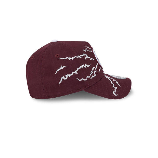New Era 9Forty A-Frame NRL 2025 Electric Manly Warringah Sea Eagles Maroon