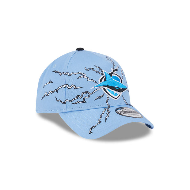 New Era 9Forty A-Frame NRL 2025 Electric Cronulla-Sutherland Sharks Light Blue