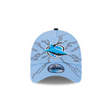 New Era 9Forty A-Frame NRL 2025 Electric Cronulla-Sutherland Sharks Light Blue
