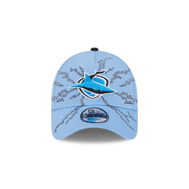 New Era 9Forty A-Frame NRL 2025 Electric Cronulla-Sutherland Sharks Light Blue