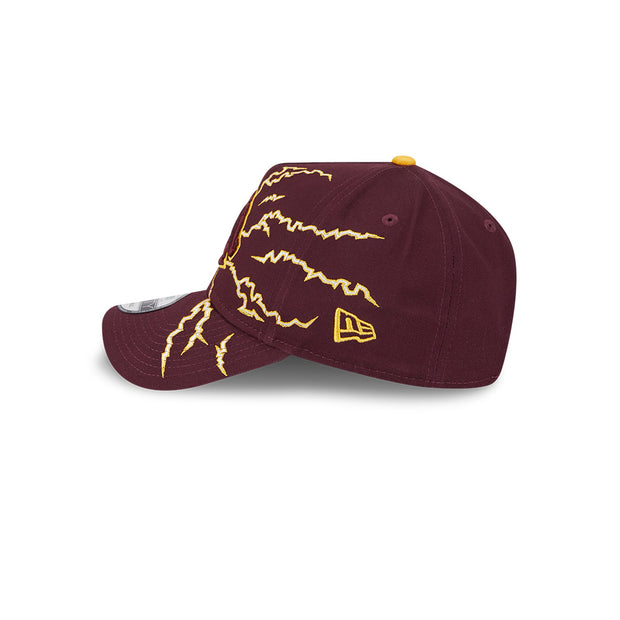 New Era 9Forty A-Frame NRL 2025 Electric Brisbane Broncos Maroon