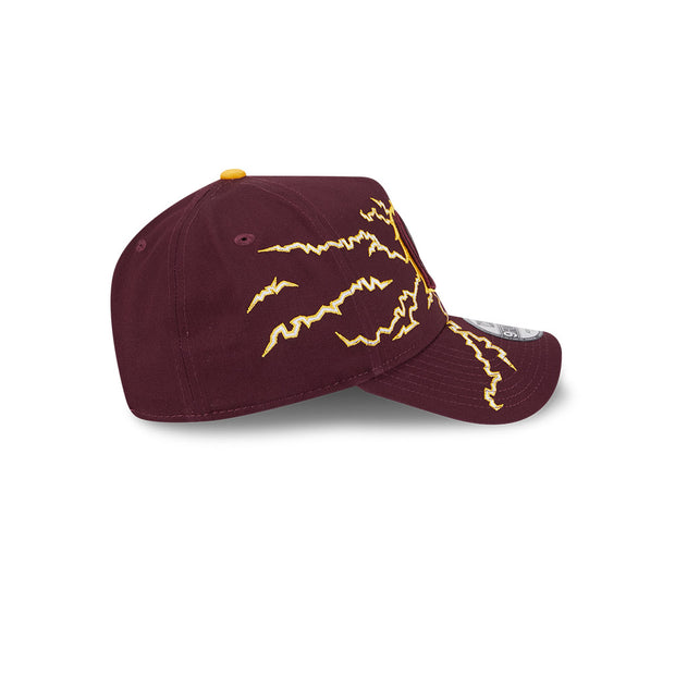 New Era 9Forty A-Frame NRL 2025 Electric Brisbane Broncos Maroon