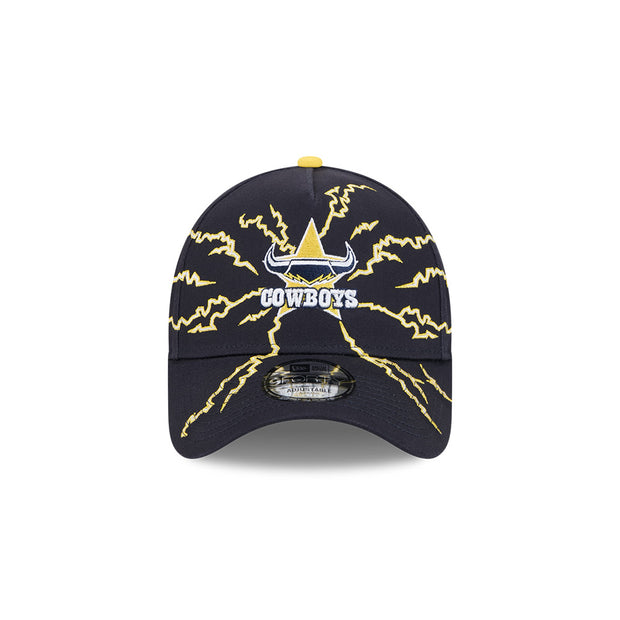 New Era 9Forty A-Frame NRL 2025 Electric North Queensland Cowboys Black