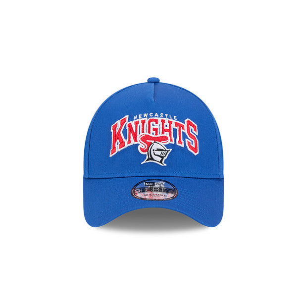 New Era 9Forty A-Frame NRL Team Arch Logo Newcastle Knights Royal Blue