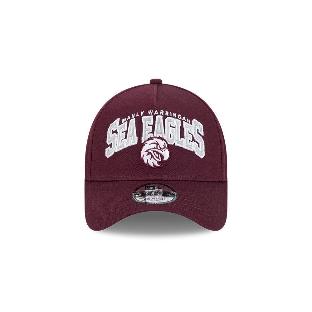 New Era 9Forty A-Frame NRL Team Arch Logo Manly Warringah Sea Eagles Maroon