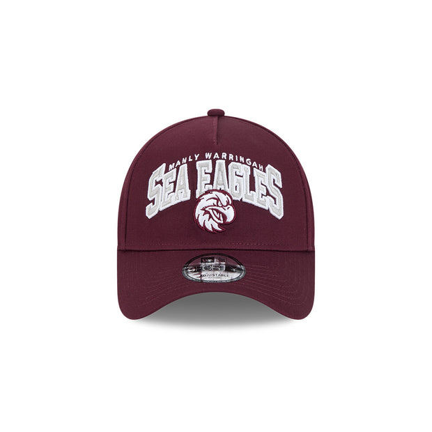 New Era 9Forty A-Frame NRL Team Arch Logo Manly Warringah Sea Eagles Maroon