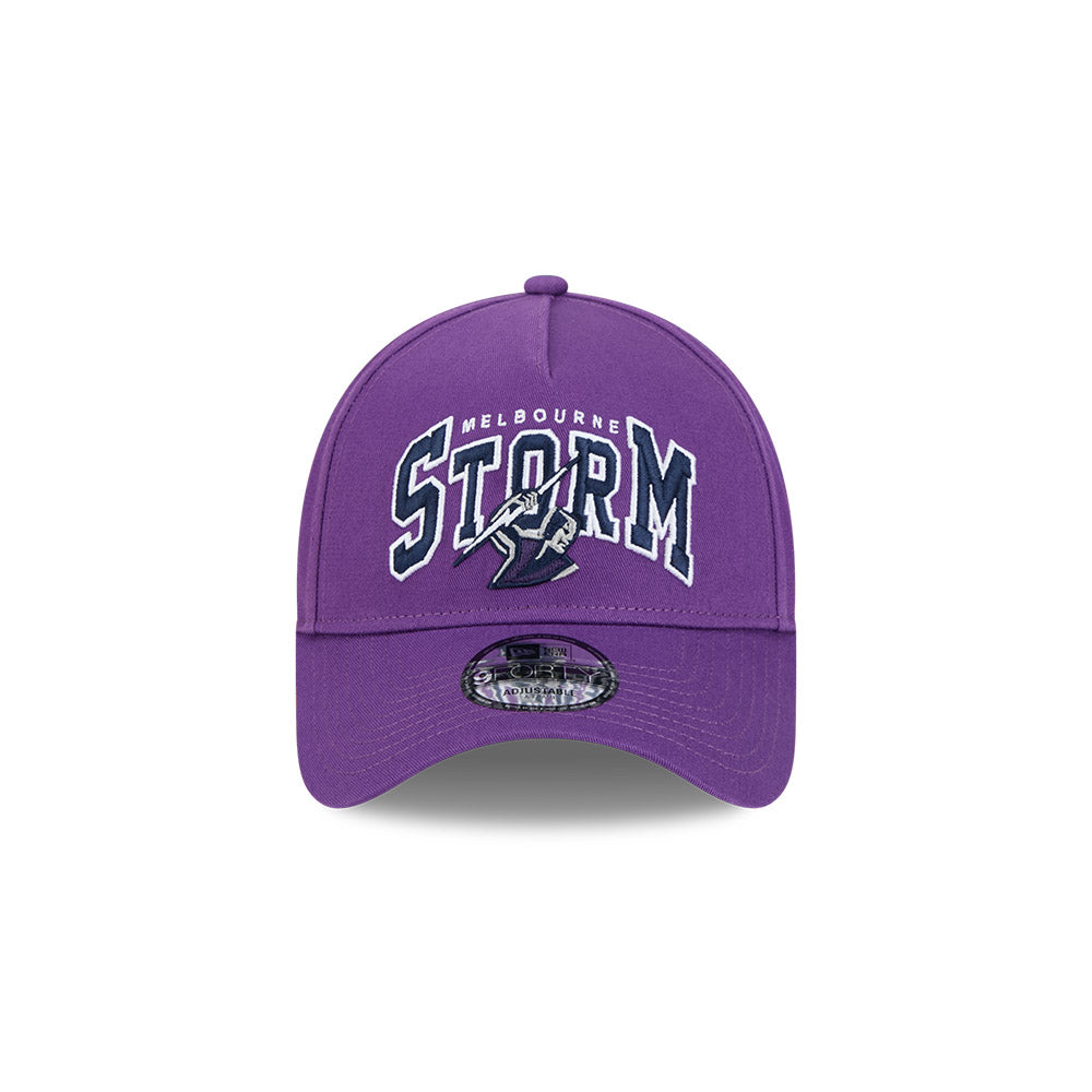 New Era 9Forty A-Frame NRL Team Arch Logo Melbourne Storm Purple