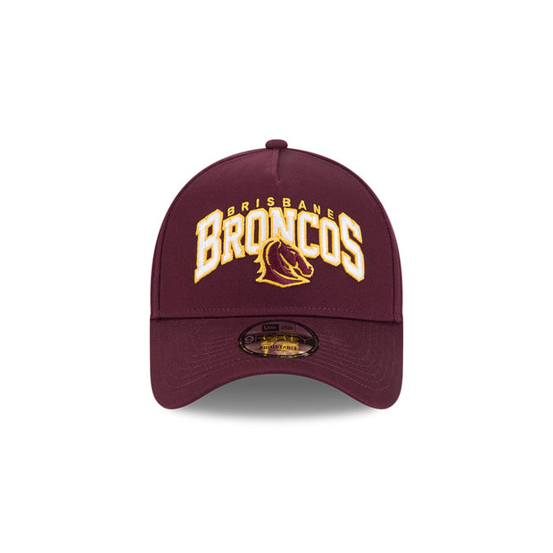 New Era 9Forty A-Frame NRL Team Arch Logo Brisbane Broncos Maroon