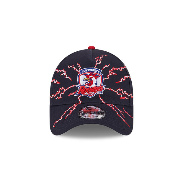 New Era 9Forty A-Frame NRL 2025 Electric Sydney Roosters Black