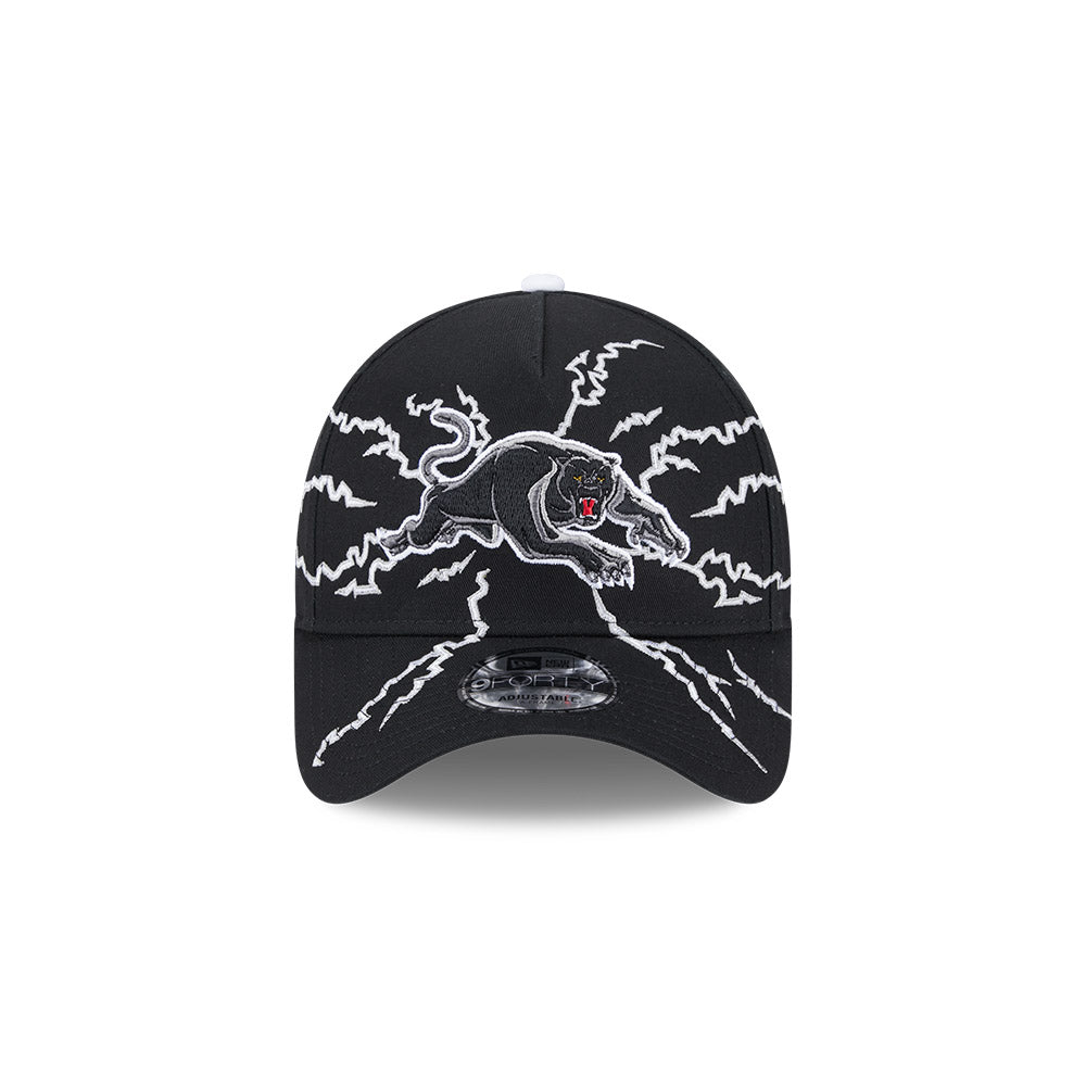 New Era 9Forty A-Frame NRL 2025 Electric Penrith Panthers Black