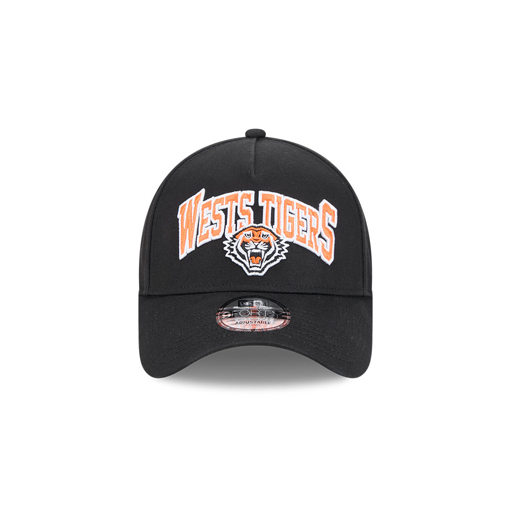 New Era 9Forty A-Frame NRL Team Arch Logo Wests Tigers Black