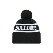 New Era Beanie NRL 2025 Black White Team Canterbury-Bankstown Bulldogs