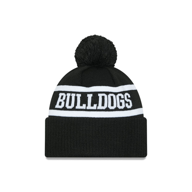 New Era Beanie NRL 2025 Black White Team Canterbury-Bankstown Bulldogs