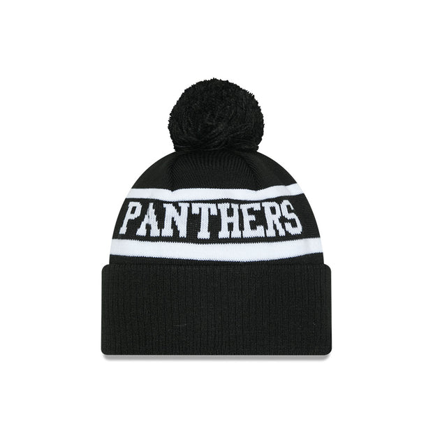 New Era Beanie NRL 2025 Black White Team Penrith Panthers