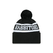 New Era Beanie NRL 2025 Black White Team South Sydney Rabbitohs