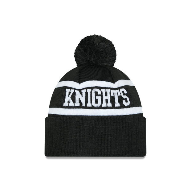 New Era Beanie NRL 2025 Black White Team Newcastle Knights