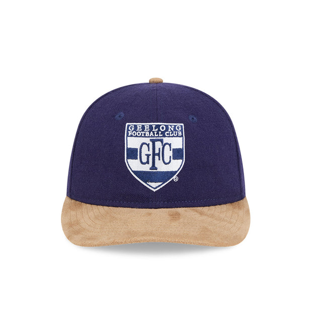 New Era 9Fifty Retro Crown Strapback AFL 2025 Team Retro Contrast Geelong Cats