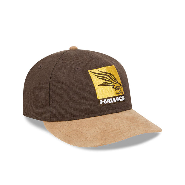 New Era 9Fifty Retro Crown Strapback AFL 2025 Team Retro Contrast Hawthorn Hawks