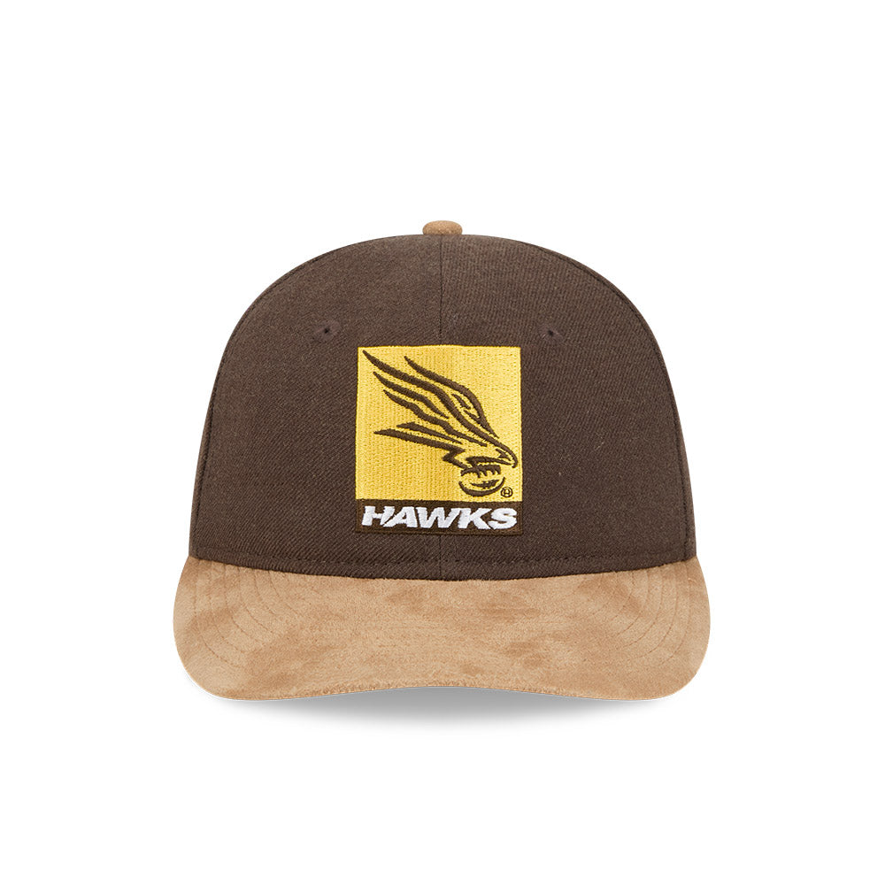 New Era 9Fifty Retro Crown Strapback AFL 2025 Team Retro Contrast Hawthorn Hawks