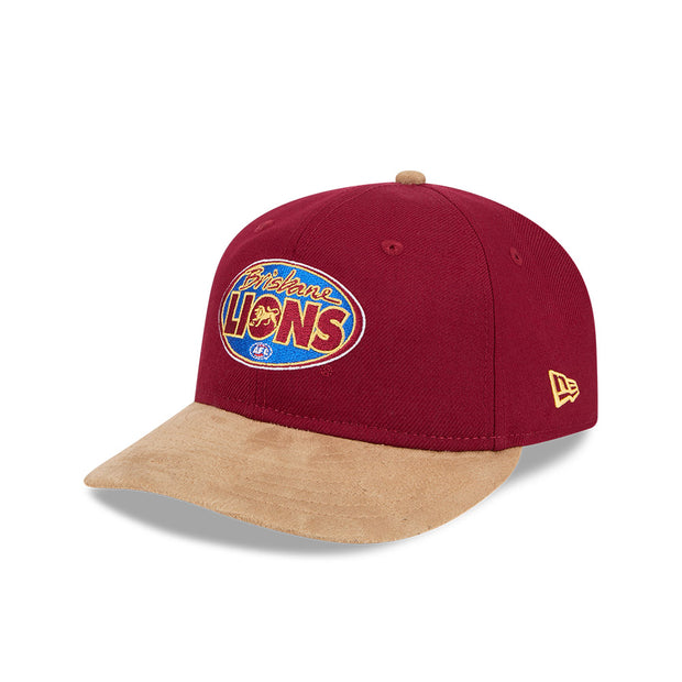 New Era 9Fifty Retro Crown Strapback AFL 2025 Team Retro Contrast Brisbane Lions
