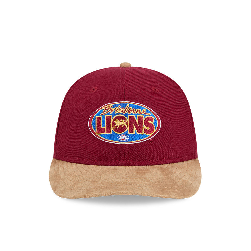 New Era 9Fifty Retro Crown Strapback AFL 2025 Team Retro Contrast Brisbane Lions