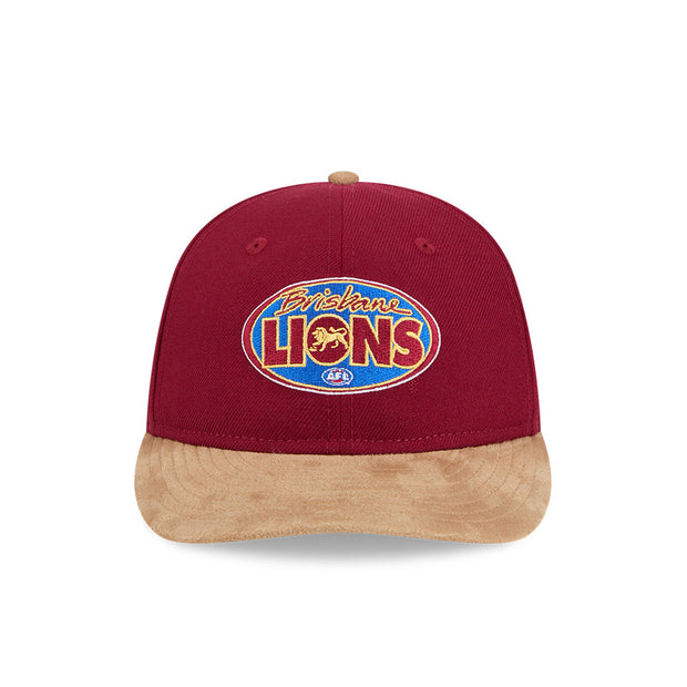 New Era 9Fifty Retro Crown Strapback AFL 2025 Team Retro Contrast Brisbane Lions