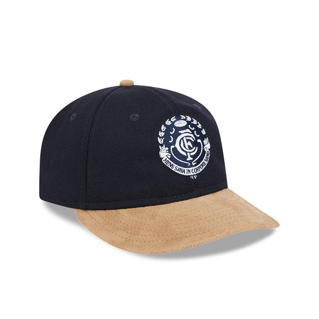 New Era 9Fifty Retro Crown Strapback AFL 2025 Team Retro Contrast Carlton Blues