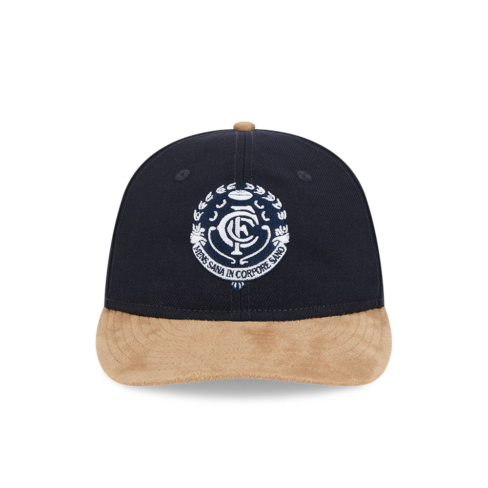 New Era 9Fifty Retro Crown Strapback AFL 2025 Team Retro Contrast Carlton Blues