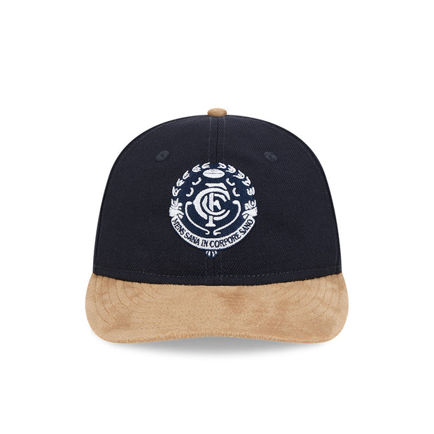 New Era 9Fifty Retro Crown Strapback AFL 2025 Team Retro Contrast Carlton Blues