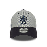New Era 9Forty EPL Pinstripe Chelsea FC Lion Crest Ivory Navy