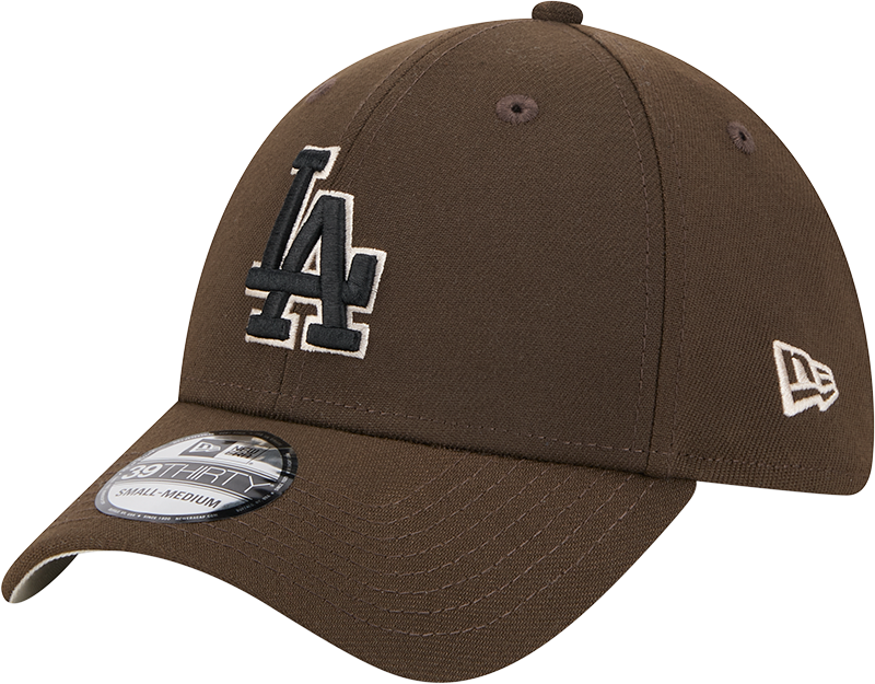 New Era 39Thirty MLB Stone Script Los Angeles Dodgers Walnut
