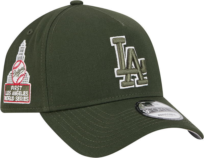 New Era 9Forty A Frame MLB Cooperstown World Series Los Angeles Dodgers Dark Seaweed