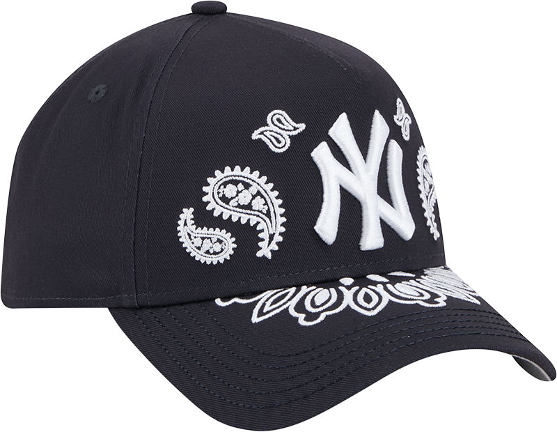 New Era 9Forty A Frame MLB Paisley New York Yankees Navy