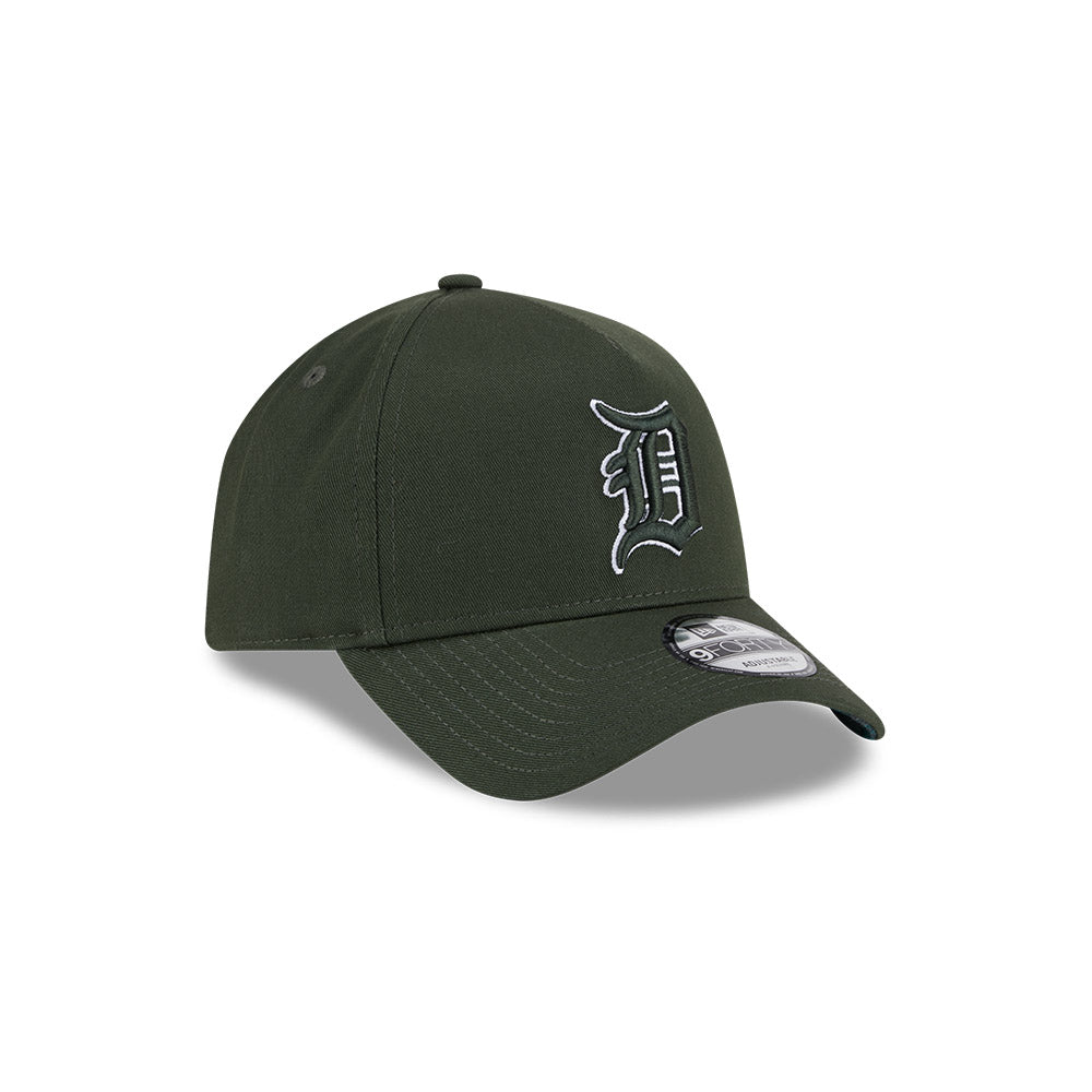 New Era 9Forty A-Frame MLB Plaid Infill Detroit Tigers Dark Seaweed
