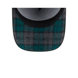 New Era 9Forty A-Frame MLB Plaid Infill Detroit Tigers Dark Seaweed