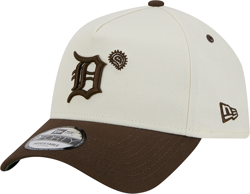 New Era 9Forty A Frame MLB Walnut Paisley Detroit Tigers