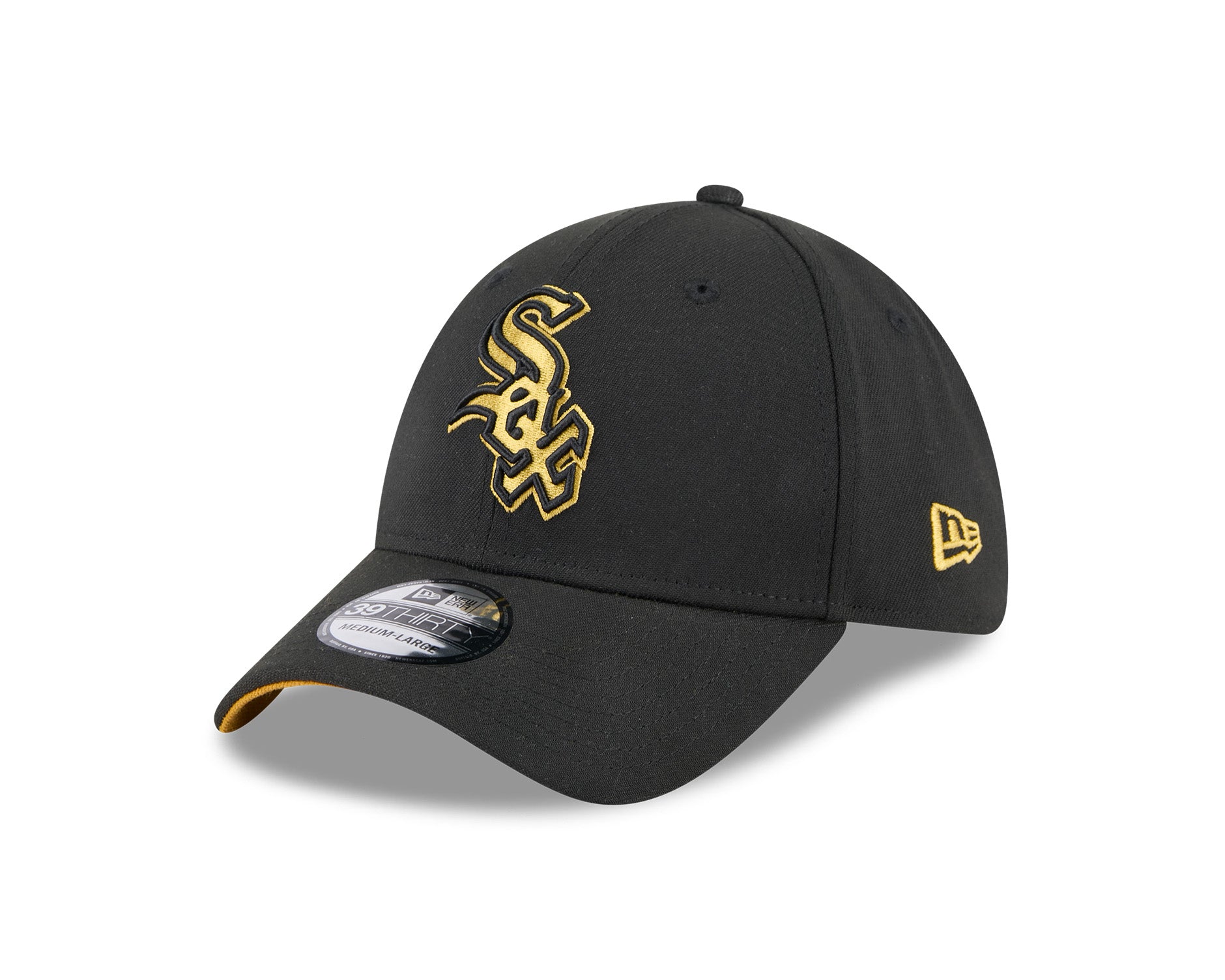 New Era 39Thirty MLB Black Gold Chicago White Sox